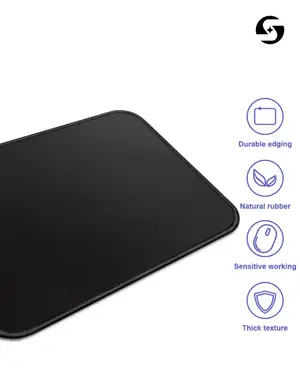 Starship Comfortable Non-Slip Soft Precision Mouse Pad - Black