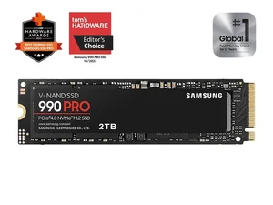 Samsung 990 PRO 2TB PCIe 4.0 NVMe M.2 Gen4 SSD | Seq. Read Speeds Up To 7,450MB/s for High End Computing, Workstations, Compatible with PlayStation 5