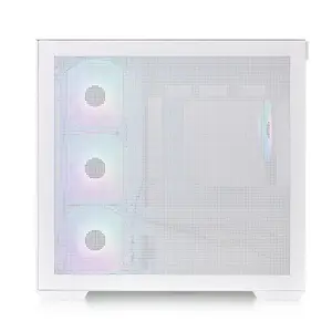 Thermaltake View 380 TG ARGB Snow Mid Tower Chassis | White Dual Chamber Panoramic Edition