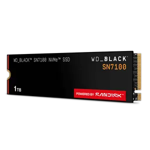 Western Digital WD_BLACK SN7100 1TB PCIe Gen4 NVMe M.2 2280 Gaming Solid State Drive | Model: WDS100T4X0E-00CJA0, PCIe 4.0 x4 Interface, Read Speeds Up to 7,250 MB/s, Write Speeds Up to 6,000 MB/s, High-Endurance TLC NAND & WD_BLACK Dashboard Support