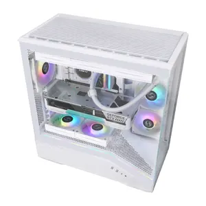 Lian Li V100R (V100RX) ATX Mid-Tower PC Case - Panoramic Tempered Glass, 4x 120mm ARGB PWM Fans, Front RGB Strip, 360mm Radiator & 415mm GPU Support 