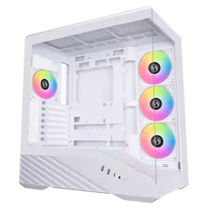 Lian Li V100R (V100RX) ATX Mid-Tower PC Case - Panoramic Tempered Glass, 4x 120mm ARGB PWM Fans, Front RGB Strip, 360mm Radiator & 415mm GPU Support 