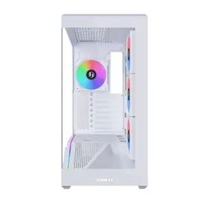 Lian Li V100R (V100RX) ATX Mid-Tower PC Case - Panoramic Tempered Glass, 4x 120mm ARGB PWM Fans, Front RGB Strip, 360mm Radiator & 415mm GPU Support 