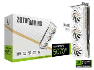 ZOTAC GAMING GeForce RTX 5070 Ti SOLID CORE OC White 16GB GDDR7 — Blackwell | 2482 MHz | White LED