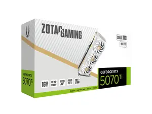 ZOTAC GAMING GeForce RTX 5070 Ti SOLID CORE OC White 16GB GDDR7 — Blackwell | 2482 MHz | White LED