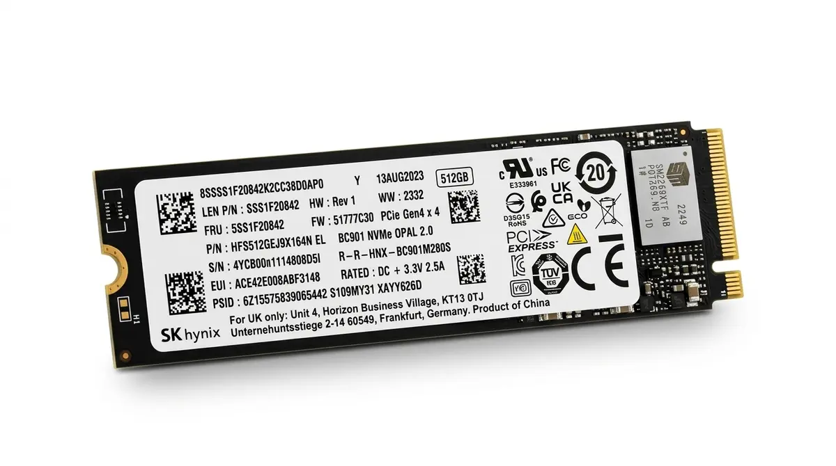 SK hynix BC901 512GB M.2 Gen4 NVMe OPAL 2.0 SSD Price in Pakistan