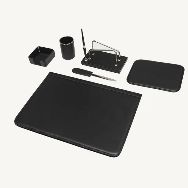 6-Piece Leather Desk Set