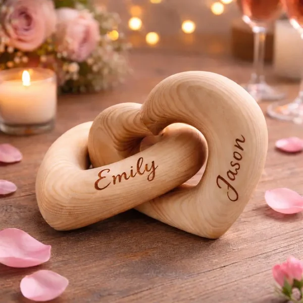 Wooden Infinity Heart