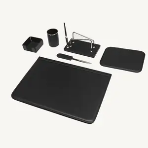 6-Piece Leather Desk Set