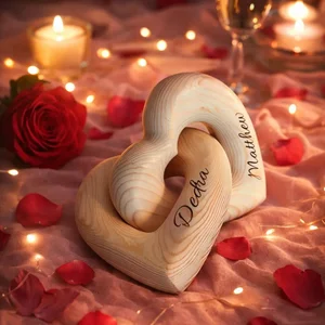 Wooden Infinity Heart