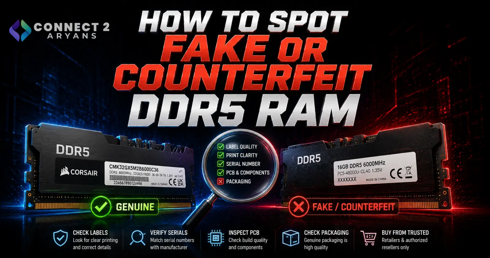How to Spot Fake or Counterfeit DDR5 RAM Modules
