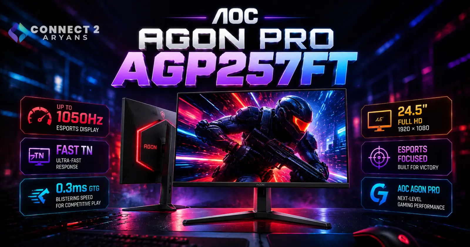AOC Unveils 1000Hz Gaming Monitor: AGON PRO AGP257FT Pushes Esports Displays to 1050Hz