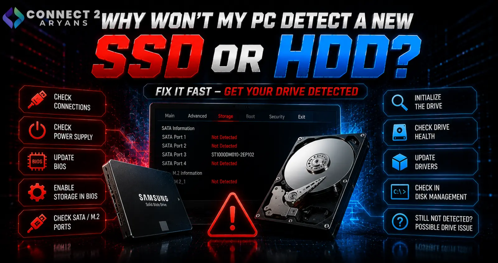 Why Won't My PC Detect a New SSD or HDD?