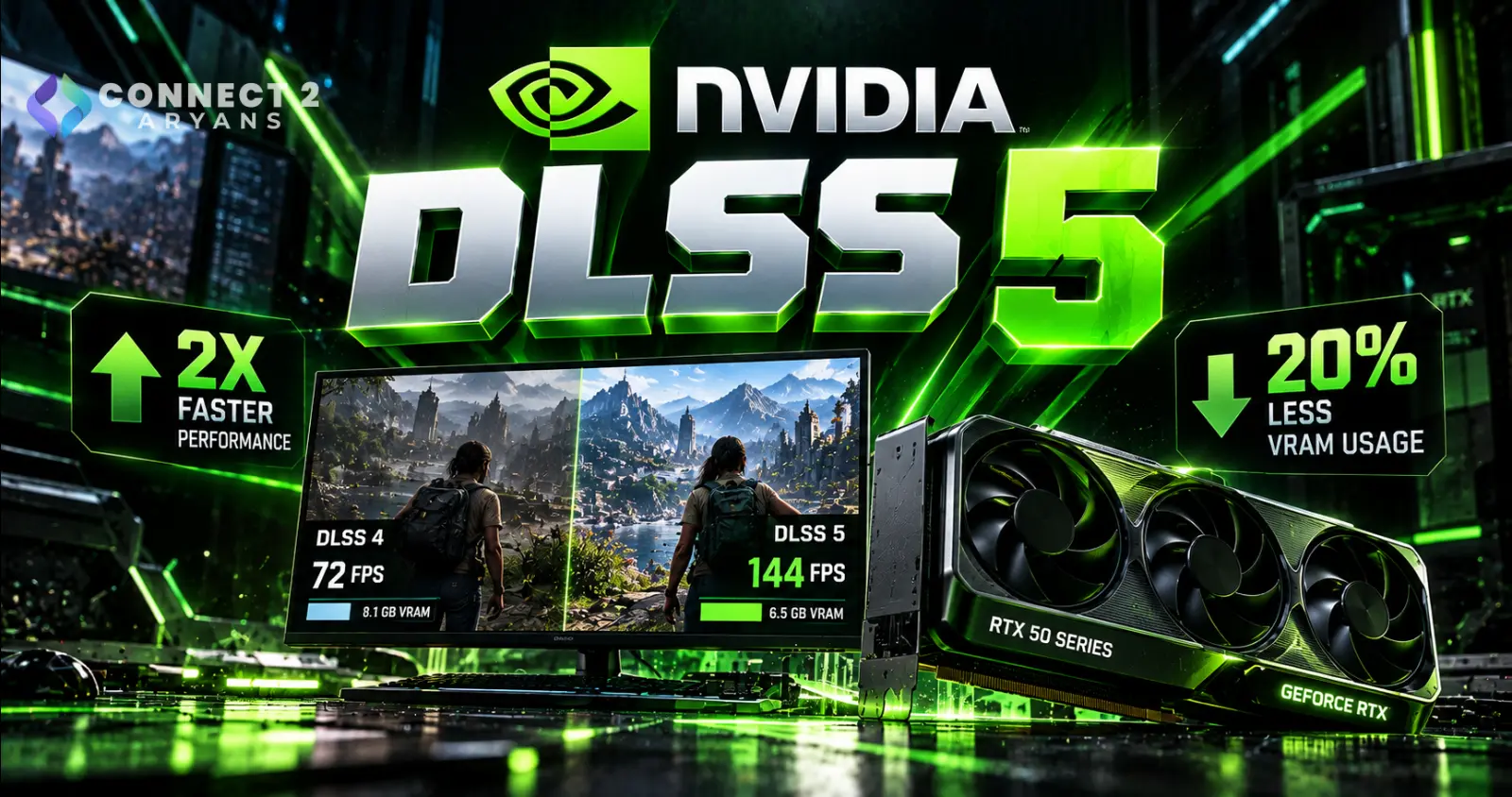 NVIDIA DLSS 5 Gets 2X Faster With 20% Less VRAM Usage — RTX 50 Series Gaming Update Explained