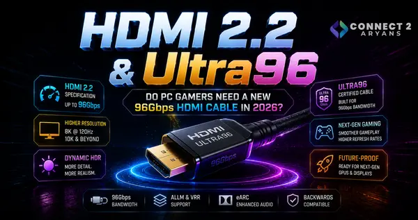 HDMI 2.2 & Ultra96 Explained: Do PC Gamers Need a New 96Gbps HDMI Cable in 2026?