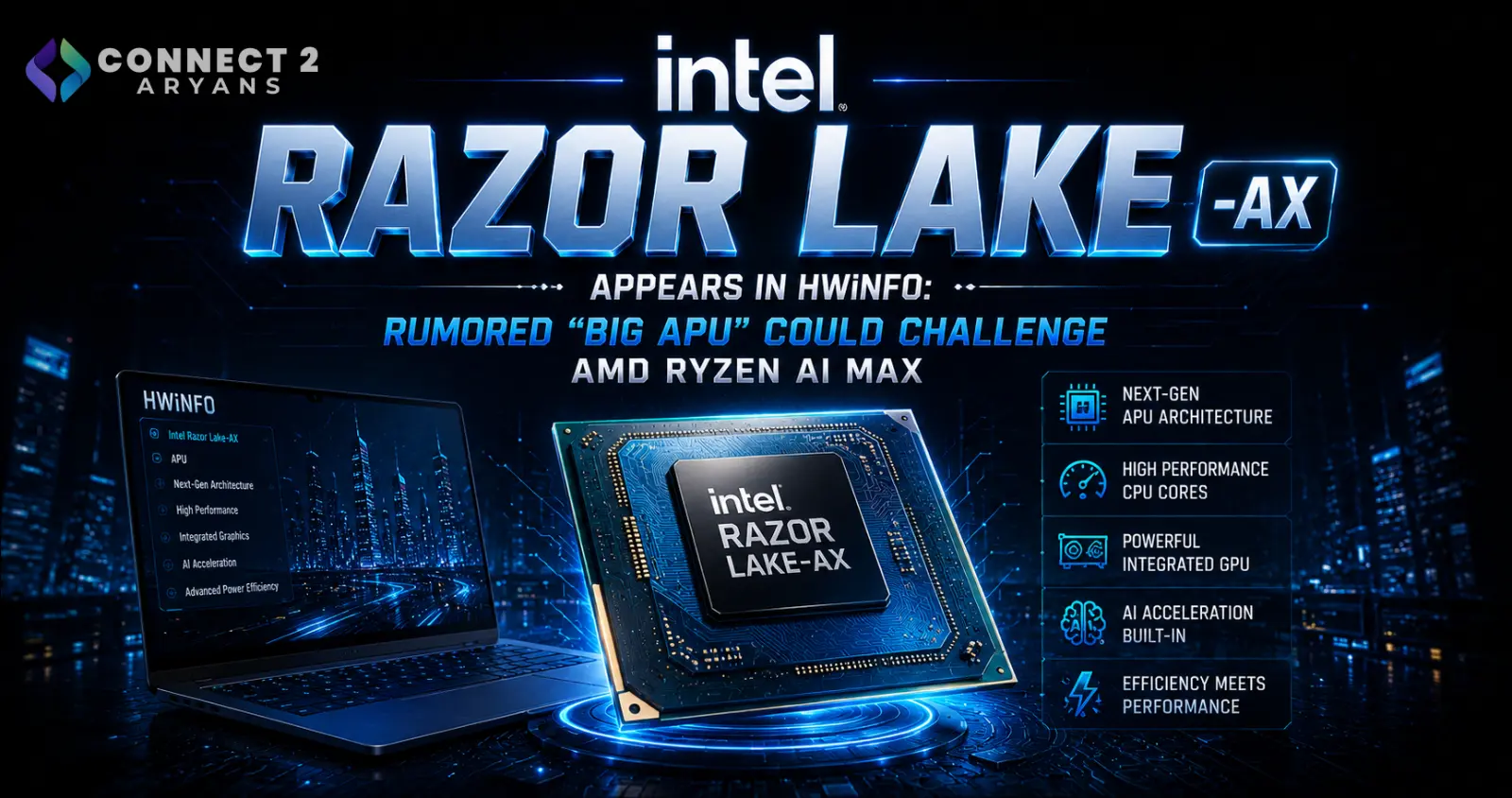 Intel Razor Lake-AX Appears in HWiNFO: Rumored “Big APU” Could Challenge AMD Ryzen AI Max