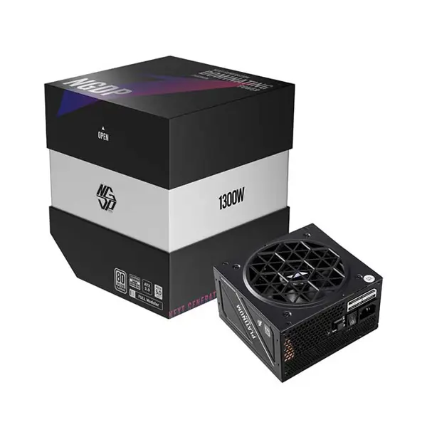 1st Player NGDP Platinum 1300W Black Power Supply, 80 Plus Platinum Certified Efficiency, Fully Modular Cable Design, ATX 3.0 and PCIe 5.0 Ready, High-End Gaming and Workstation PSU