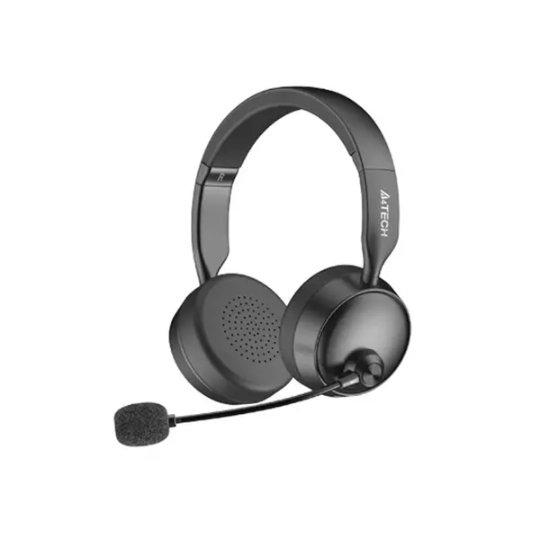 A4Tech BH230 Bluetooth Wireless Headset, Bluetooth 5.3 Connectivity, Advanced Noise Cancelling Microphone, 40mm Audio Drivers, Up to 55 Hours Playback Time