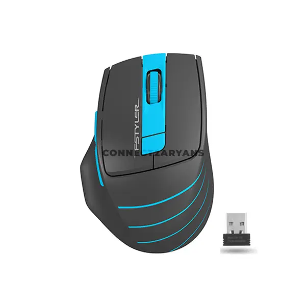 A4Tech FG30S Silent Click Wireless Mouse, 2000 DPI 4-Level Adjustable Optical Sensor, 2.4GHz Wireless Connectivity, 16-in-One Gesture Support, Ergonomic Contoured Design