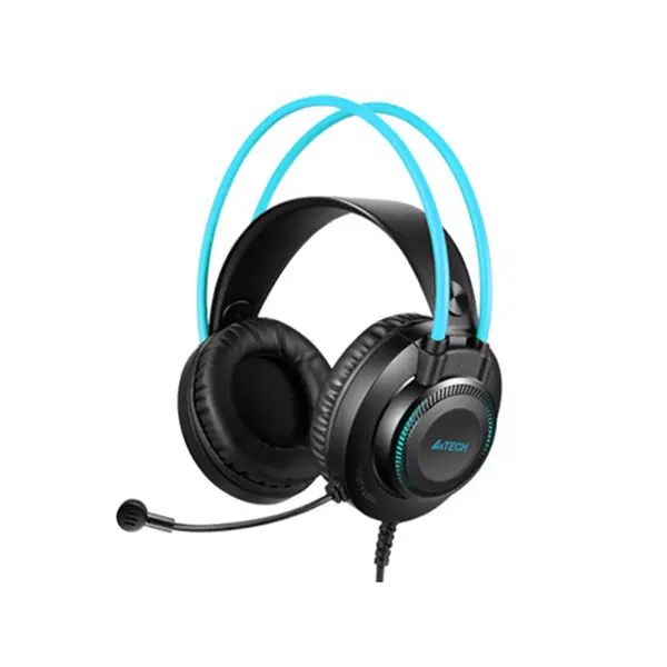 A4Tech FH200U USB Stereo Headset, Noise Cancelling Microphone, 50mm Speaker Drivers, USB Plug-and-Play Connectivity, Comfortable Over-Ear Design