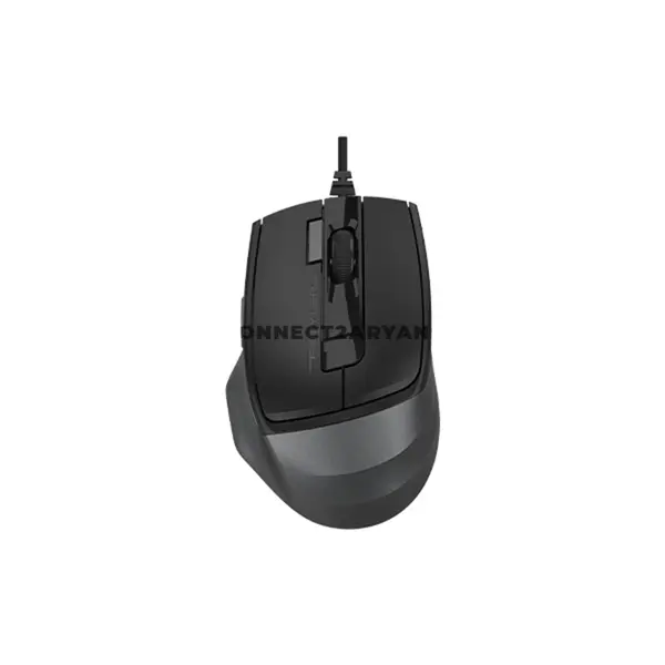 A4Tech FM45S Air Silent Click Wired Optical Mouse, Dual-Function Desk + Air Control, 2400 DPI 4-Level Adjustable Sensor, 1000Hz Adjustable Report Rate, 7 Programmable Buttons, Stone Grey Edition