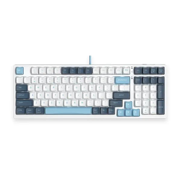 A4Tech FS-300 Panda Snowboarding Backlit Mechanical Gaming Keyboard, Hot-Swappable Mechanical Switches, White LED Backlight, Compact Layout, USB Wired Design