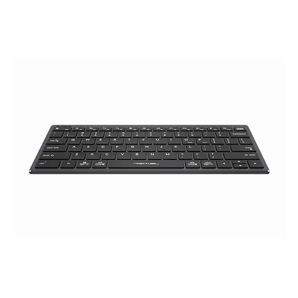 A4Tech FX51 Scissor Switch Wired Keyboard, Ultra-Slim Chocolate Keycaps, USB Type-C Detachable Cable, 12 FN Multimedia Hotkeys, Splash-Proof Design, White Edition