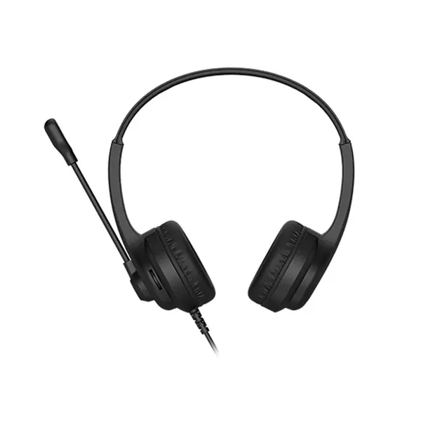 A4Tech HU-8 USB Stereo Headset, Noise Cancelling Microphone, Adjustable Headband, Lightweight Design, USB Plug-and-Play Connectivity
