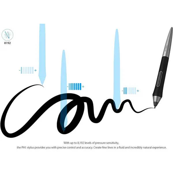 XP-Pen AC61 PA1 Battery-Free Stylus Pen with Pen Holder, Passive Drawing Technology, Battery-Free Operation Design, Precision Digital Input Device, Graphics Tablet Stylus Accessory