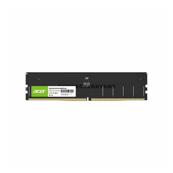 Acer UD200 16GB DDR5 4800MHz CL40 Desktop RAM, 288-Pin UDIMM Memory Module, CL40-39-39 Timing, 1.1V Low Voltage, On-Die ECC, PMIC Power Management, Single Rank 1Rx8, Intel & AMD DDR5 Compatible, UD200-16GB-4800-1R8
