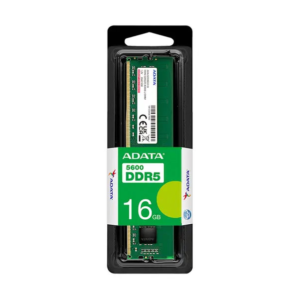 ADATA 16GB DDR5 5600MHz Desktop Memory Module, U-DIMM Desktop RAM, On-Die ECC, PMIC Power Management, 1.1V Operating Voltage