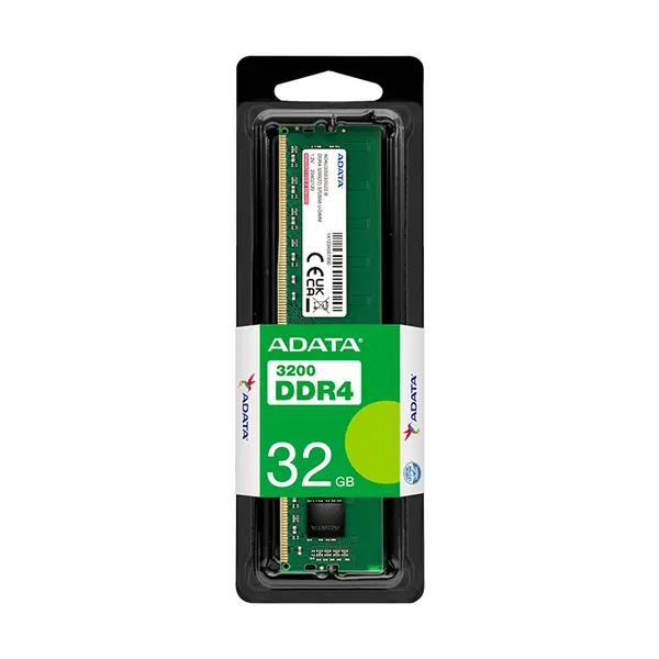 ADATA 32GB DDR4 3200MHz Desktop Memory Module, U-DIMM Desktop RAM, CL22 Performance, 1.2V Operating Voltage