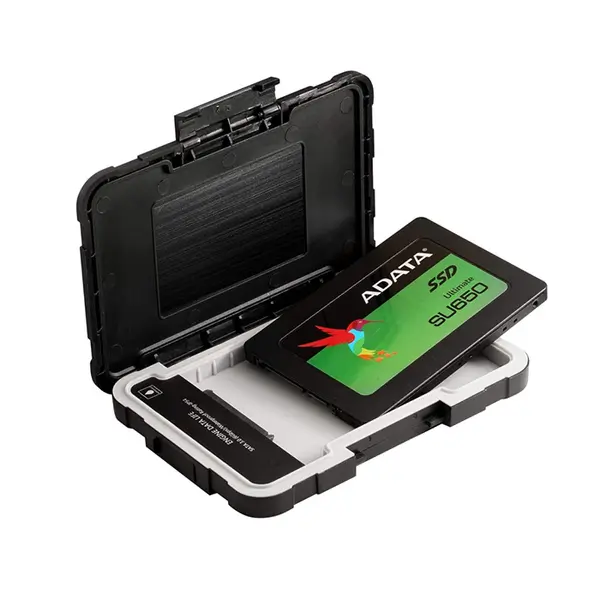 ADATA ED600 External SSD/HDD Enclosure, USB 3.2 High-Speed 2.5-Inch SATA Storage Case, IP54 Water Resistant Shockproof Portable External Drive Enclosure for SSD and HDD Devices