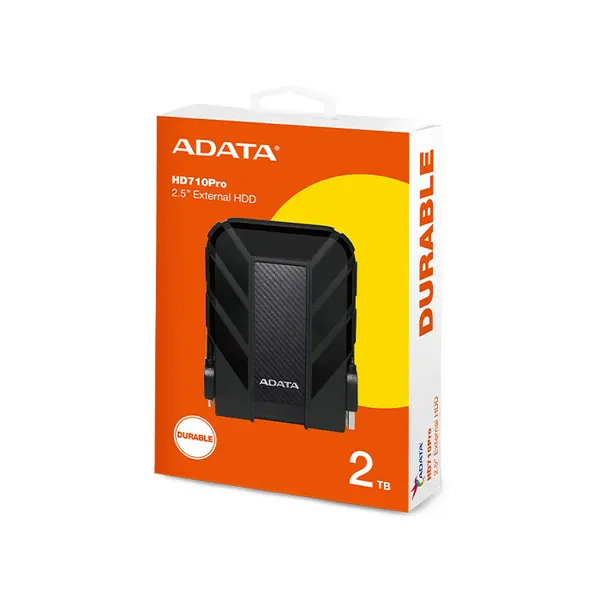 ADATA HD710 Pro 2TB External Hard Drive Black/Blue/Red, USB 3.2 Gen1 Portable HDD, IP68 Waterproof, Military-Grade Shock Resistant Design