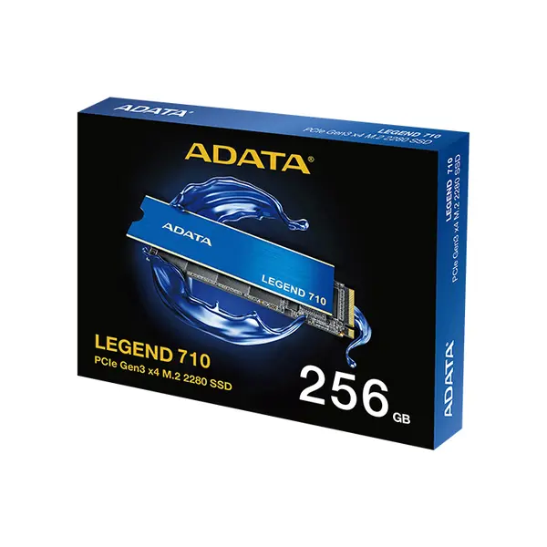 ADATA LEGEND 710 256GB PCIe Gen3 x4 M.2 2280 NVMe SSD, 2400MB/s Read Speed, 1800MB/s Write Speed, 3D NAND Flash, SLC Caching