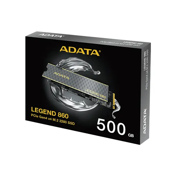 ADATA LEGEND 860 500GB PCIe Gen4 x4 M.2 2280 NVMe SSD, 5000MB/s Read Speed, 4500MB/s Write Speed, 3D NAND Flash, NVMe 2.0