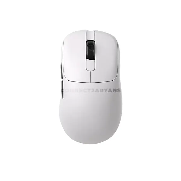 AJAZZ AJ179 White Wireless Gaming Mouse, PAW3395 Sensor, 26000 DPI, Dual-Mode 2.4GHz Wireless & USB-C Wired, 1000Hz Polling Rate, 400mAh Battery, 80 Million Clicks & 56g Lightweight Design