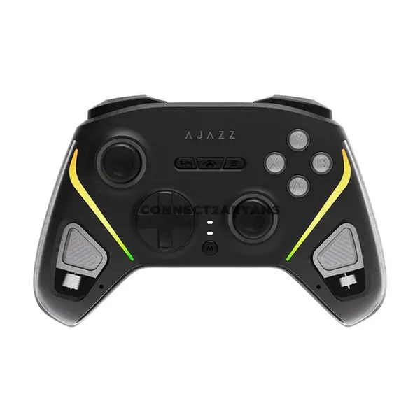 AJAZZ GP100 PRO Black Wireless Gaming Controller with Charging Dock, Hall Effect Joysticks & Triggers, Tri-Mode 2.4GHz Bluetooth & Wired Connectivity, 1000mAh Battery, Turbo & Vibration, Gamepad for PC, Nintendo Switch, Android & iOS