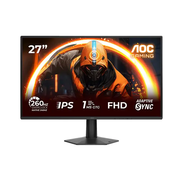 AOC 27G50Z 27-Inch Full HD Fast IPS Gaming Monitor, 260Hz OC Refresh Rate, 0.3ms MPRT, Adaptive Sync, HDR10, 300 Nits, 1000:1 Contrast, DisplayPort 1.4 & HDMI 2.0