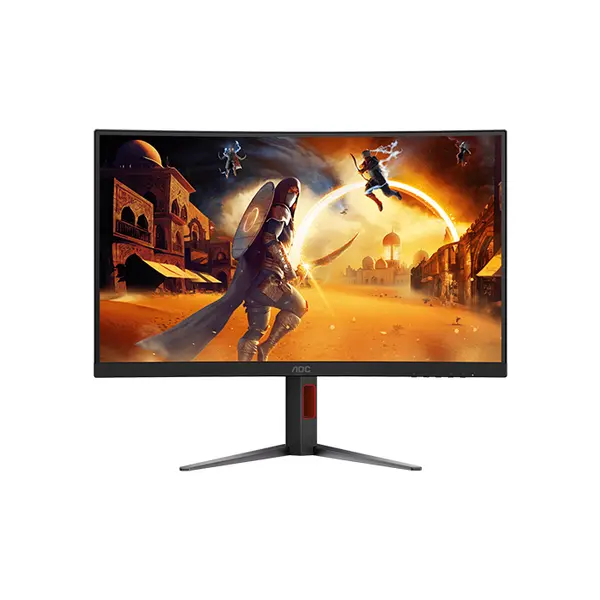 AOC CQ27G4 27 Inch Curved QHD 180Hz Gaming Monitor, 2560×1440 Resolution, Curved Fast Gaming Panel, Adaptive Sync Technology, Immersive High Refresh Rate Gaming Display