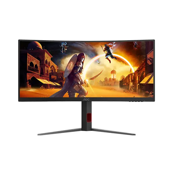 AOC CU34G4H 34-Inch 200Hz WQHD Curved Gaming Monitor, 3440×1440 VA Panel, 0.3ms MPRT, 1ms GtG, 1500R Curvature, FreeSync Premium & Height Adjustable Stand