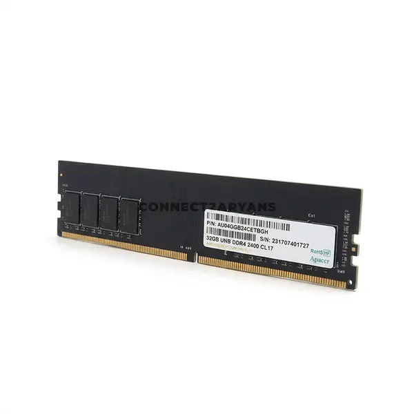 Apacer DDR4 Desktop Memory Module 32GB 3200MHz PC4-25600 CL22 288-Pin Non-ECC Unbuffered Desktop RAM Memory Module for Gaming PCs, Content Creation, Professional Workstations and High-Performance PC Upgrade