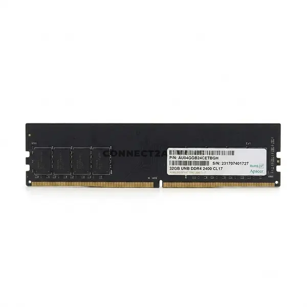 Apacer DDR4 Desktop Memory Module 32GB 3200MHz PC4-25600 CL22 288-Pin Non-ECC Unbuffered Desktop RAM Memory Module for Gaming PCs, Content Creation, Professional Workstations and High-Performance PC Upgrade