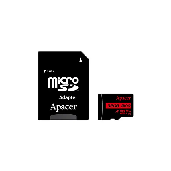 Apacer microSDHC/SDXC UHS-I U1 V10 A1 Memory Card, R100 MB/s Read Speed, A1 App Performance, Class 10 Video Speed