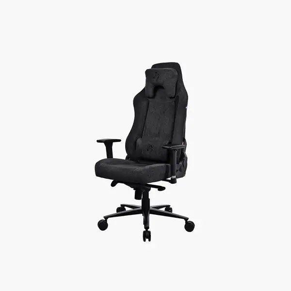 Arozzi Vernazza SFB Soft Fabric Gaming Chair Pure Black Edition, Premium Ergonomic Racing Style Design, Soft Fabric Upholstery, Adjustable Comfort Support Gaming and Office Chair