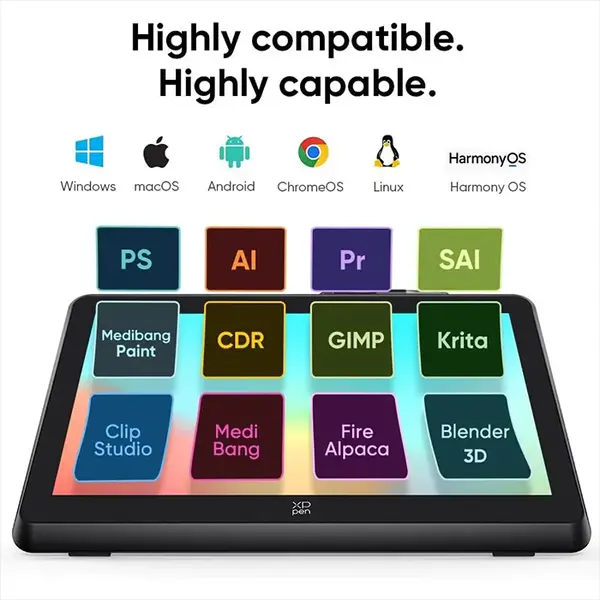 XP-Pen Artist 22 Plus Drawing Monitor, 21.5-Inch Full HD Creative Display, Battery-Free Stylus Support, Professional Pen Display Monitor for Digital Art, Illustration and Content Creation