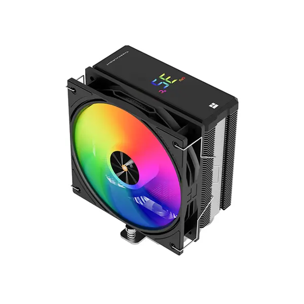 Thermalright Assassin X 120 R Digital ARGB Black CPU Air Cooler, Single Tower Cooling System with Digital Display and Addressable RGB Lighting
