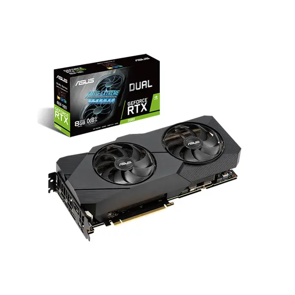 ASUS Dual GeForce RTX 2080 EVO 8GB Graphics Card, 8GB GDDR6 Memory, Dual Fan Cooling Design, NVIDIA Turing Architecture, High-Performance Gaming and Content Creation GPU