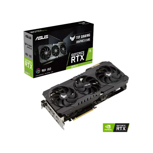ASUS TUF Gaming GeForce RTX 3070 Ti 8GB Graphics Card, 8GB GDDR6X Memory, Military-Grade Components, Triple Fan Cooling Design, High-Performance Gaming GPU
