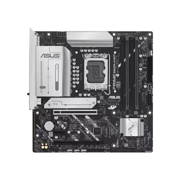 ASUS PRIME B860M-A WIFI-CSM Micro-ATX Motherboard, Intel B860 Chipset, LGA1851 Socket, DDR5 Memory Support, PCIe 5.0 Expansion, WiFi Connectivity, ASUS Corporate Stable Model Platform, Business and Productivity Motherboard
